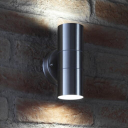 Auraglow Stainless Steel Up & Down Outdoor Wall Light - Warm White - thumbnail 3