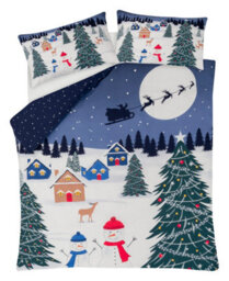 Smart Living Printed Christmas Glow In The Dark Duvet Cover With Pillowcases - thumbnail 7