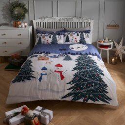 Smart Living Printed Christmas Glow In The Dark Duvet Cover With Pillowcases - thumbnail 1