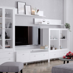 Heze Furniture Ole Tv Unit Modern Minimalist Media Stand With Storage - thumbnail 2