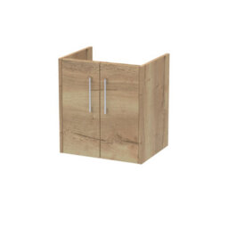 Hudson Reed Juno 500mm Wall Hung 2-Door Unit-Autumn Oak - thumbnail 1