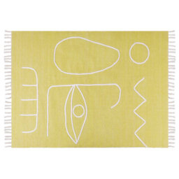 Beliani Outdoor Rug Yavu Yellow 140 X 200 Cm - thumbnail 1