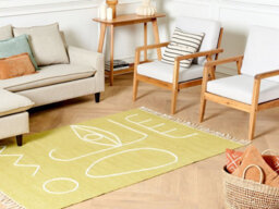Beliani Outdoor Rug Yavu Yellow 140 X 200 Cm - thumbnail 2