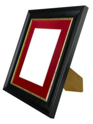 Frames By Post Scandi Black With Crackle Gold Frame With Red Mount For Image Size 10 X 4 Inch - thumbnail 4