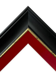 Frames By Post Scandi Black With Crackle Gold Frame With Red Mount For Image Size 10 X 4 Inch - thumbnail 5