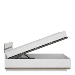Wyld Haus Foxwhisk King Size (5Ft) Lift-Up Bed In White Gloss And Oak - thumbnail 4