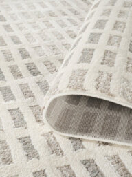 Mabel Modern Contemporary Living Room Area Rug - Abstract Seamless Geometric Design Stone-Grid 160X230 Cm - thumbnail 3