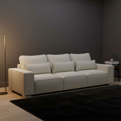 Stratus Interiors Sloane Teddy Boucle Modular Sofa Contemporary Design Custom Configurations - Grey Boucle - 3 Seater - image 1