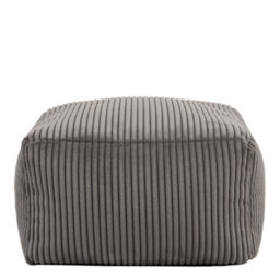 icon Kingston Cord Adults Bean Bag Chair And Pouffe, Ready Filled Beanbag And Footstool Charcoal Grey - thumbnail 5