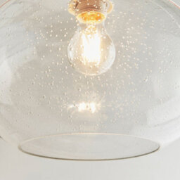 Anson Lighting Hansford Easyfit Pendant In Clear Bubble Glass (Shade Only) - thumbnail 6
