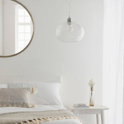 Anson Lighting Hansford Easyfit Pendant In Clear Bubble Glass (Shade Only) - thumbnail 8
