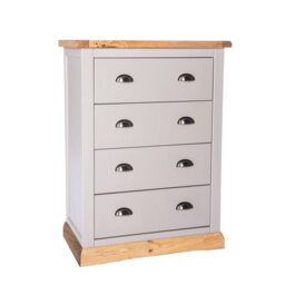 Cabinet Bits Bomporto 4 Drawer Chest Of Drawers Chrome Cup Handle - thumbnail 2