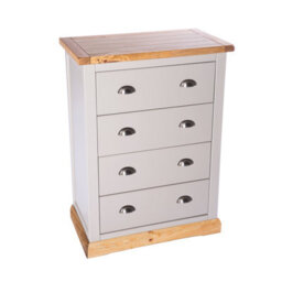 Cabinet Bits Bomporto 4 Drawer Chest Of Drawers Chrome Cup Handle - thumbnail 3