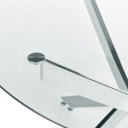 Beliani Dining Table Maramo Silver 120 Cm 120 Cm Tempered Glass - thumbnail 5