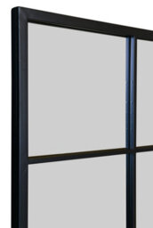 "Mirroroutlet The Genestra Black Modern Window Garden Wall Mirror 69"" X 43"" 174Cm X 110Cm" - thumbnail 2