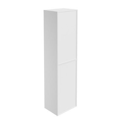 Plum&clay Jenner White Wall Mounted Bathroom Tall Storage Cabinet (H)1500mm (W)400mm - image 1