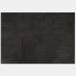 Ohs Tufted Arches Rug Soft Floor Carpet Non Slip Area Mat, Black - 80 X 150Cm - thumbnail 4