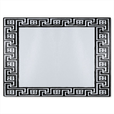Benjamin Tate Design Greek Traditional Meandor Glass Chopping Boarddesigner Style - image 1