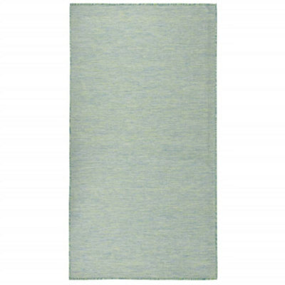 Berkfield Outdoor Flatweave Rug 140X200 Cm Turquoise