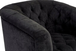 Orsina Modern Design Black Fabric Armchair, Timeless Appeal Occassional Armchair, Comfortable Accent Armchair - thumbnail 5
