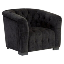 Orsina Modern Design Black Fabric Armchair, Timeless Appeal Occassional Armchair, Comfortable Accent Armchair - thumbnail 2