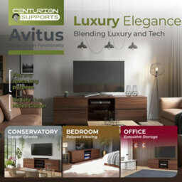 "Centurion Supports Avitus Premium Walnut With 4-Walnut Drawers And 2 Shelves Up To 65"" Led, Oled, Lcd Tv Cabinet" - thumbnail 3