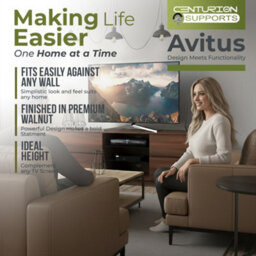 "Centurion Supports Avitus Premium Walnut With 4-Walnut Drawers And 2 Shelves Up To 65"" Led, Oled, Lcd Tv Cabinet" - thumbnail 5