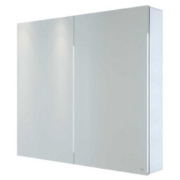 RAK Ceramics Rak Gemini 800X700mm Silvery White Square Illuminated Mirror Cabinet - thumbnail 1