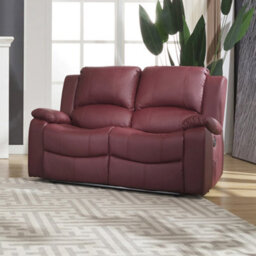 Glendale 150Cm Wide 2 Seat Burgundy Bonded Leather Electrically Operated 2 Seat Recliner Sofa - thumbnail 1