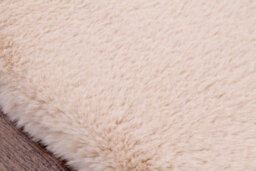 Faux Fur Natural Plain Shaggy Modern Easy To Clean Rug For Living Room And Bedroom -60Cm X 110Cm - thumbnail 4