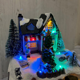 Selections Christmas Village Scene Ornament With Lights Moving Train And Sound - thumbnail 4