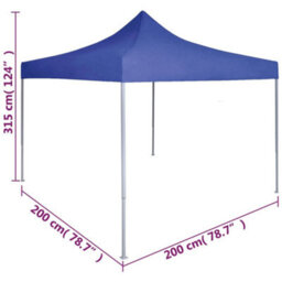 Berkfield Professional Folding Party Tent 2X2 M Steel Blue - thumbnail 9