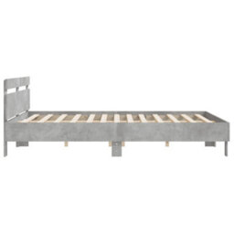 Berkfield Bed Frame Without Mattress Concrete Grey 180X200 Cm Super King - thumbnail 6