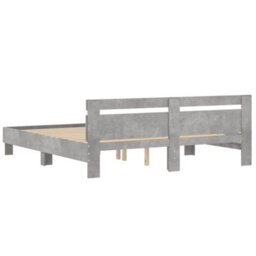 Berkfield Bed Frame Without Mattress Concrete Grey 180X200 Cm Super King - thumbnail 7