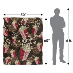 Jq Licensing Silky Popcorn Supersoft Blanket Multicoloured (152Cm X 127Cm) - thumbnail 6