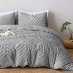 Pamposh Tufted King Size Duvet Cover Sets Double Brushed Microfibre With Zipper Closure Ultrasoft Breathable Kingsize Duvet Cover - thumbnail 2