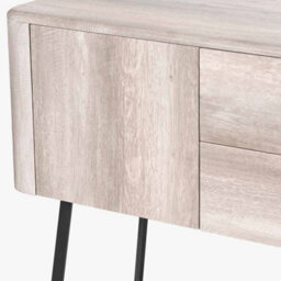 Pacific Lifestyle Grey Oak Veneer And Black Metal Sideboard With 2 Doors And 2 Drawers Tv Cabinet - thumbnail 6