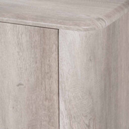 Pacific Lifestyle Grey Oak Veneer And Black Metal Sideboard With 2 Doors And 2 Drawers Tv Cabinet - thumbnail 7