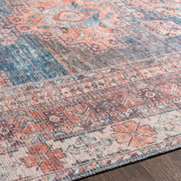 Livabliss Colin-Washable Brown Grey Blue Traditionnal Vintage Boho Living Dining Rug 120 X 170 Cm Easy Care, Non Shedding - thumbnail 3