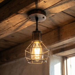 Industrial Cage Pendant Ceiling Light,adjustable Hanging Ceiling Lights, Black Wire Lampshade For Kitchen Bedroom Bar Cafe - thumbnail 8