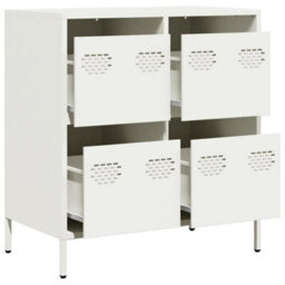 Vidaxl Sideboard White 68X39X73.5 Cm Cold-Rolled Steel - thumbnail 4