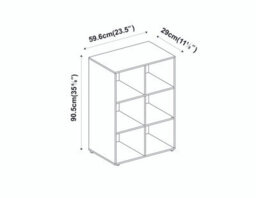 Urbn-Living 6-Cube Shelving Unit With Doors And Metal Handles - thumbnail 3