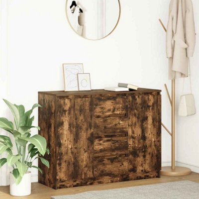 Berkfield Sideboard With Drawers Smoked Oak 100.5X35X76 Cm Engineered Wood - image 1