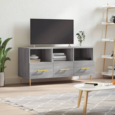Berkfield Tv Cabinet Grey Sonoma 102X36X50 Cm Engineered Wood - image 1