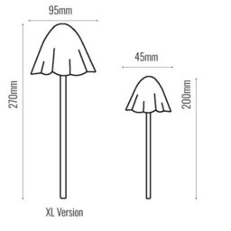 The Solar Centre Forest Xl Solar Mushroom Lights - Set Of 6 - thumbnail 2