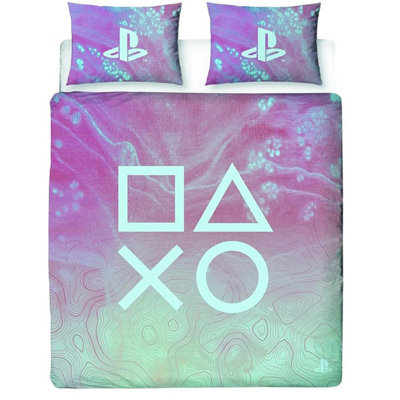 Playstation Marble Effect Reversible Duvet Set Pink (Single) - image 1