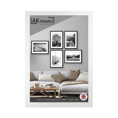 "AK Frames 20X18"" White Poster Frame - Modern Picture Frame For Wall Art, Prints And Photos - Durable And Stylish Display Frame" - image 1