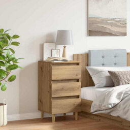 Berkfield Classic Bedside Cabinet Artisan Oak 40X35X69 Cm Engineered Wood - thumbnail 3