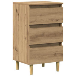 Berkfield Classic Bedside Cabinet Artisan Oak 40X35X69 Cm Engineered Wood - thumbnail 1