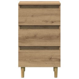 Berkfield Classic Bedside Cabinet Artisan Oak 40X35X69 Cm Engineered Wood - thumbnail 4